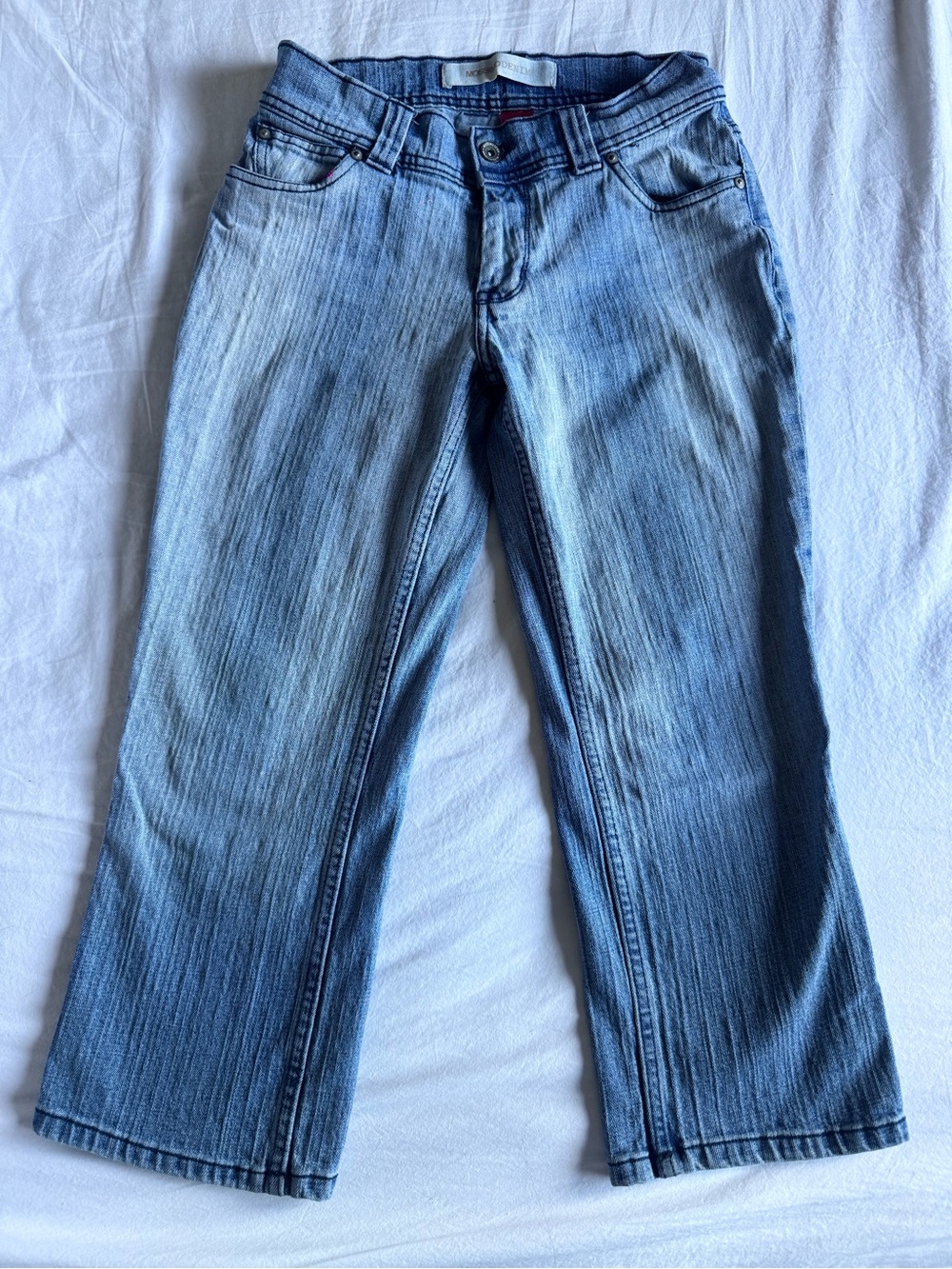 Y2K Era Mossimo McBling Cropped Denim Capri Womens Buckle size 7